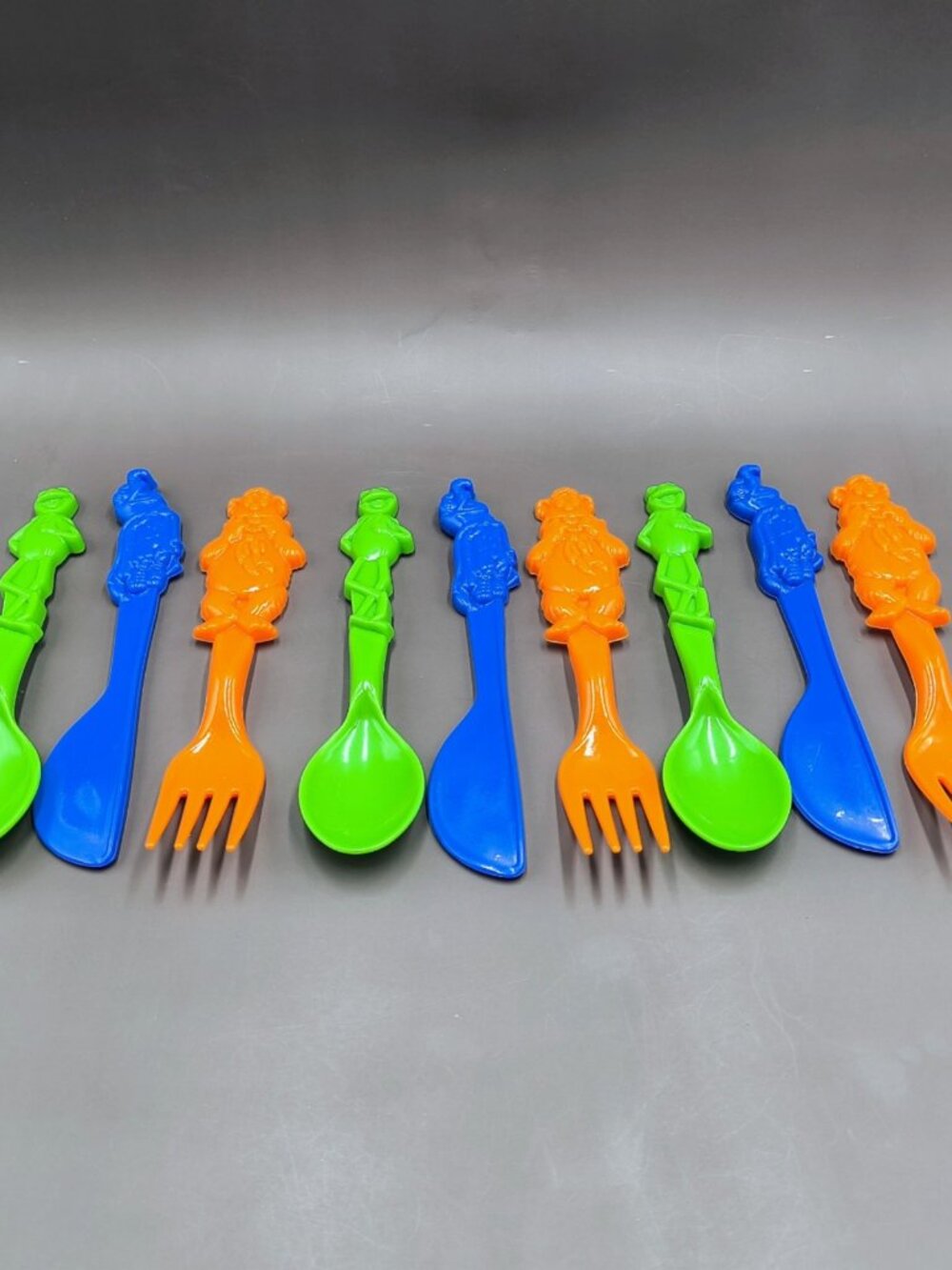 Muppets Plastic Picnic Cutlery Set of 3 Gonzo Knife Fozzie Fork Kermit Spoon